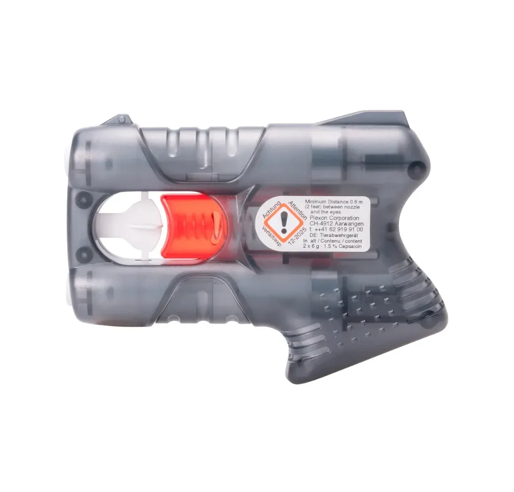 Piexon Guardian Angel 4 Pfefferspray-Abschussgerät mit Gürtelclip in Schwarz