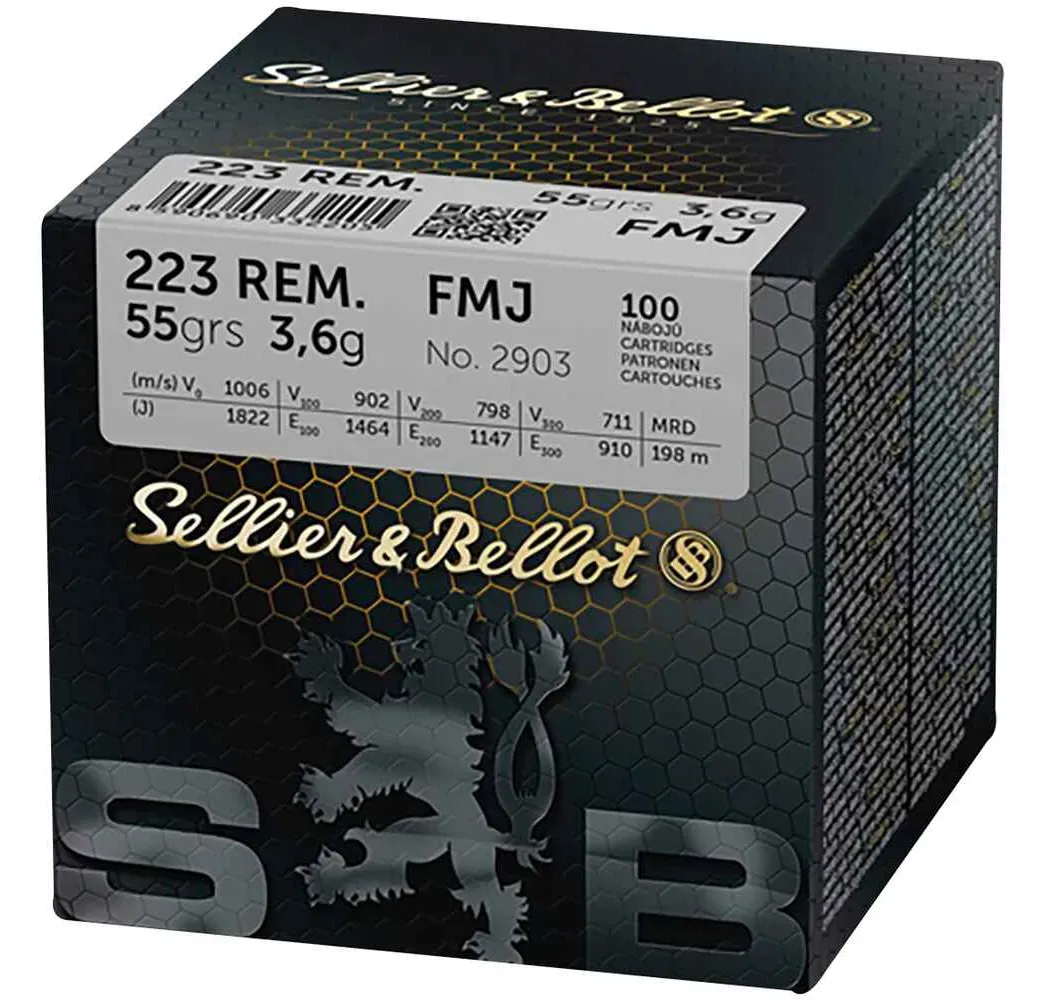 Sellier & Bellot .223 Remington Vollmantel Boat Tail 55 grs Trainingsmunition